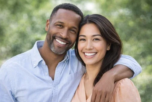 cheerful couple