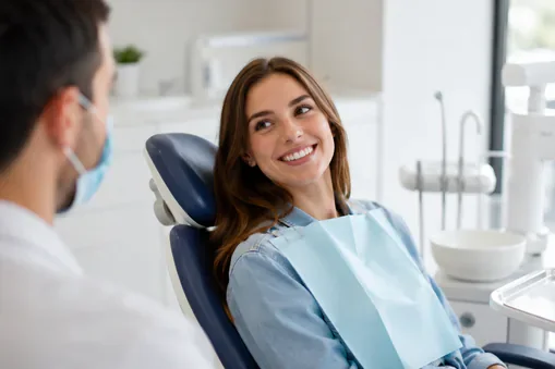young woman at dentist